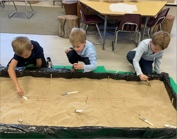 Students doing hands-on learning at St. Paul