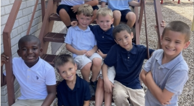 Students learning at St. Paul